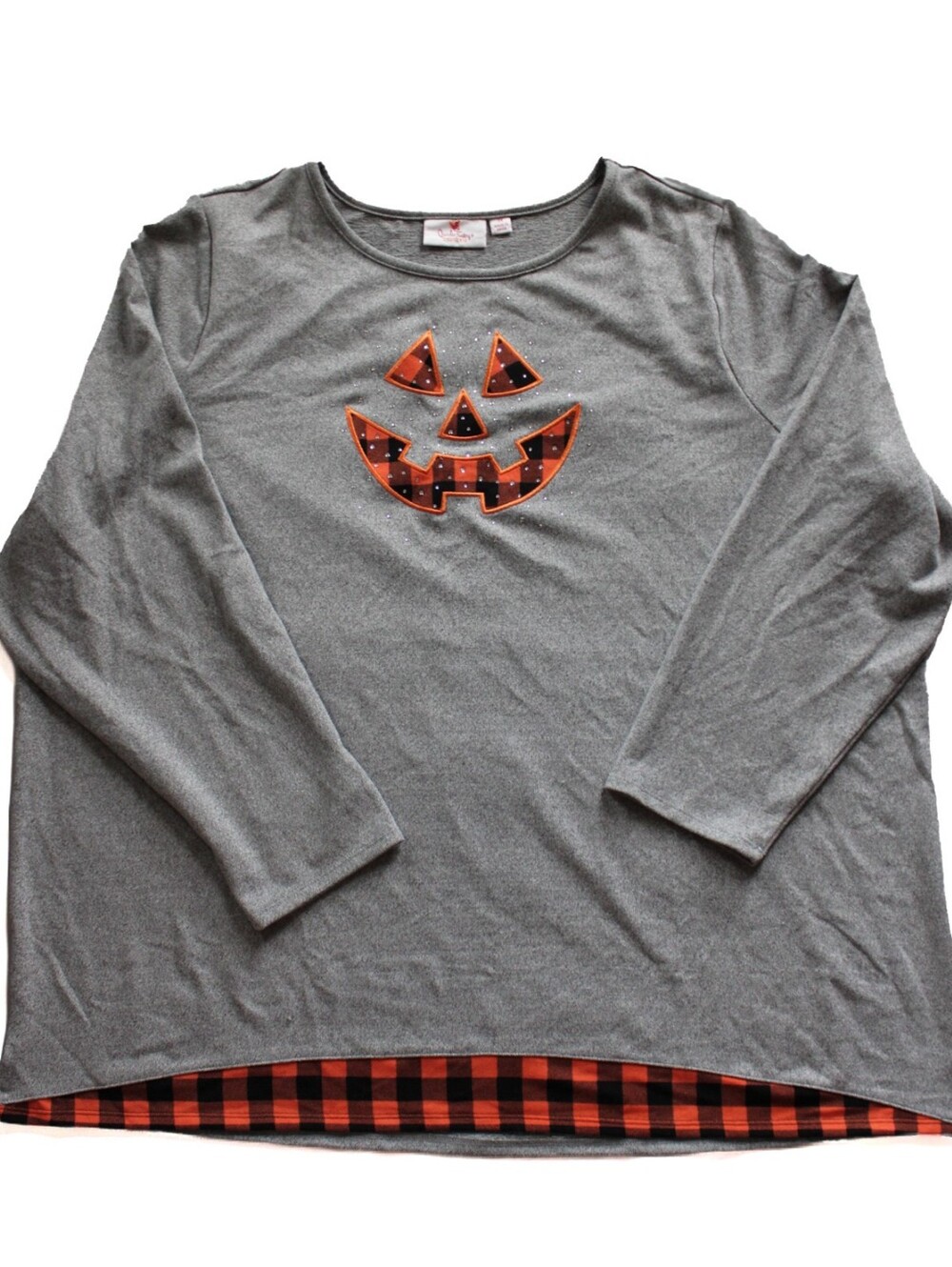 Quacker Factory Jack-O-Lantern Long Sleeve Shirt 3X